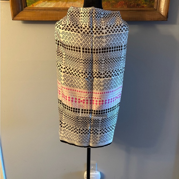 Rudi Gernreich Vintage Scarf Cream Brown and Pink 30Lx30W-inches - Picture 6 of 7